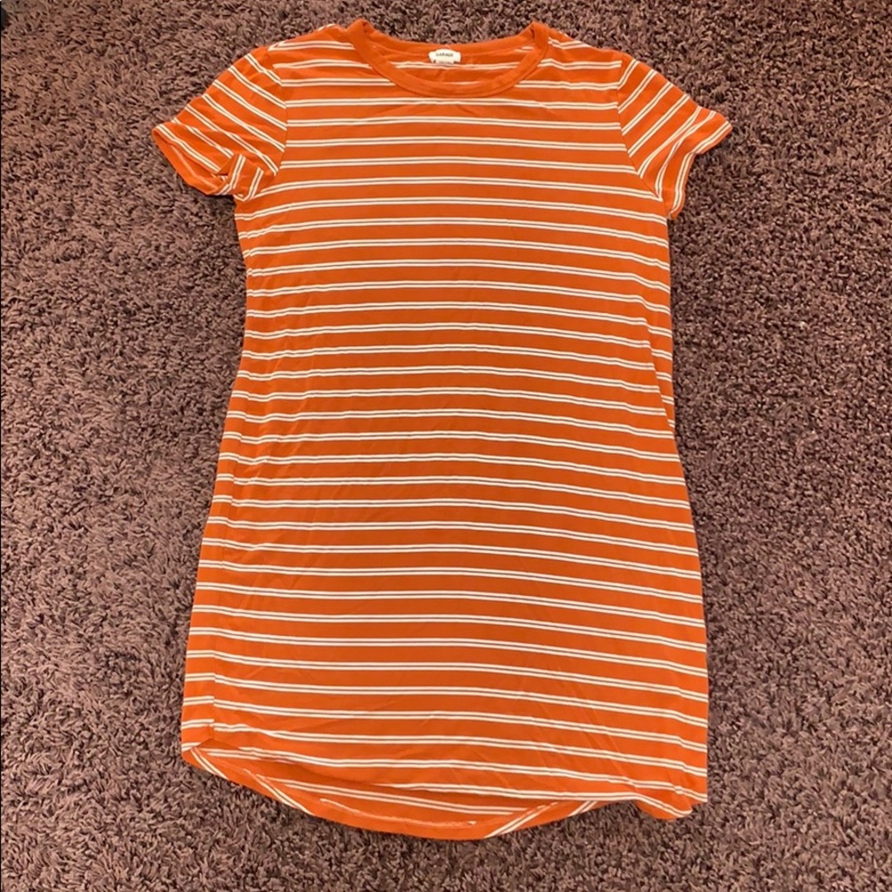 Striped orange dress